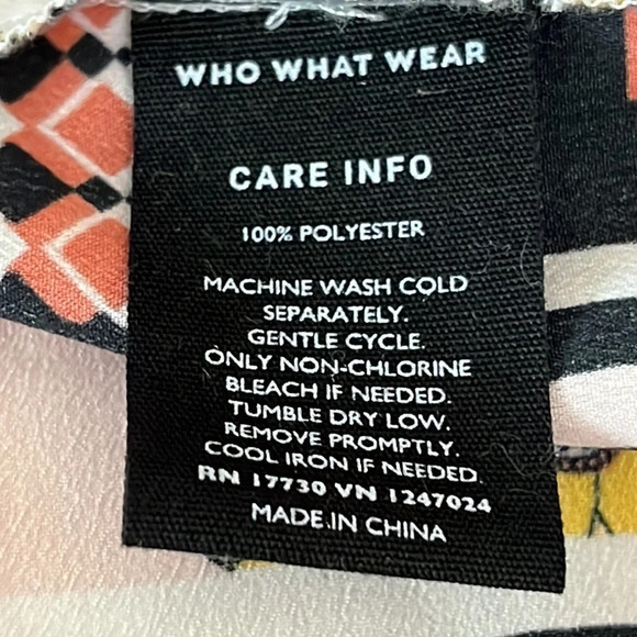 Who What Wear Spring Blocked Floral True Wrap "Almost A Maxi" Dress - Size XS - Picture 6 of 6